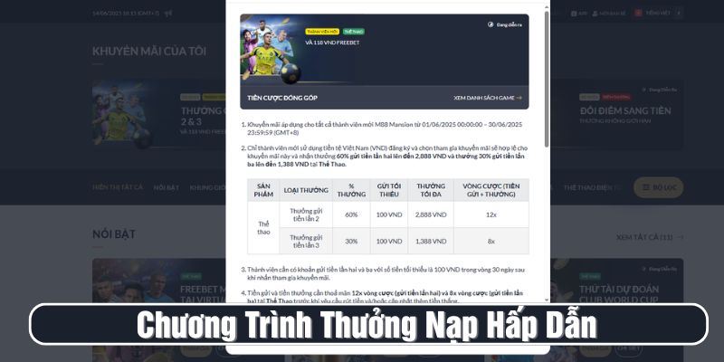 cách nạp tiền vào m88