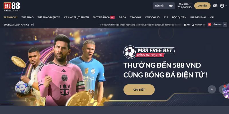 Yêu cầu hỗ trợ qua live chat của M88