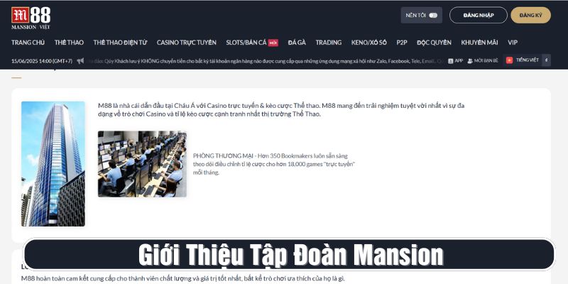 Giới thiệu tập đoàn Mansion – đế chế cá cược số 1 châu Á