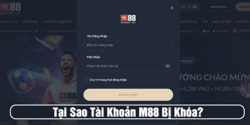 Lý do tài khoản bị khóa